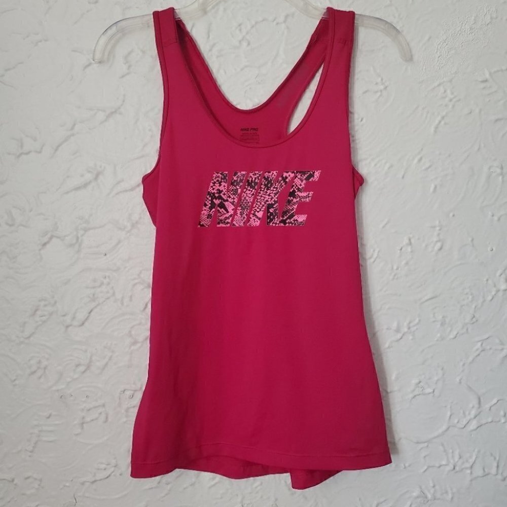 Nike Pro Racerback Pink Top - Picture 5 of 7